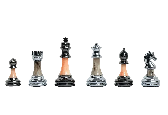 The Contemporary Series Plastic Chess Pieces - 3.5" King
