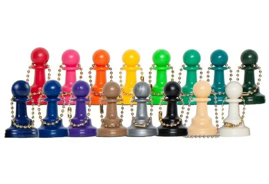 Plastic Chess Pieces Key Chains - Color Pawn