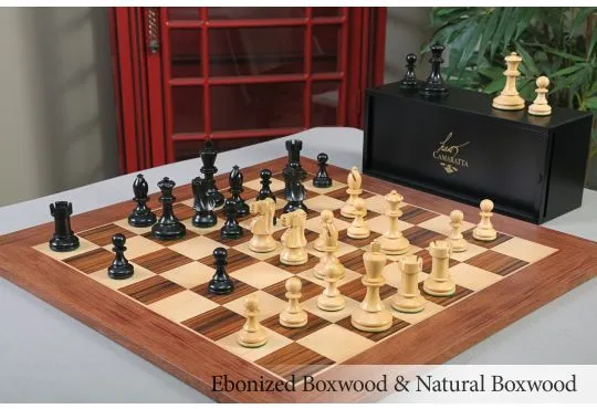 The B.H. Wood Series Wood Chess Set, Box, & Board Combination