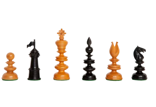 The 1820 Thomas Lund English Chess Pieces - The Camaratta Collection - 4.4" King