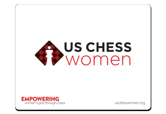 US Chess Women - Mousepad - White