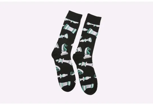 Turquoise Chess Socks