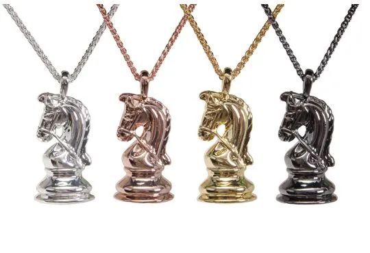 Caissa™ Collection Chess Pendant Necklace - KNIGHT