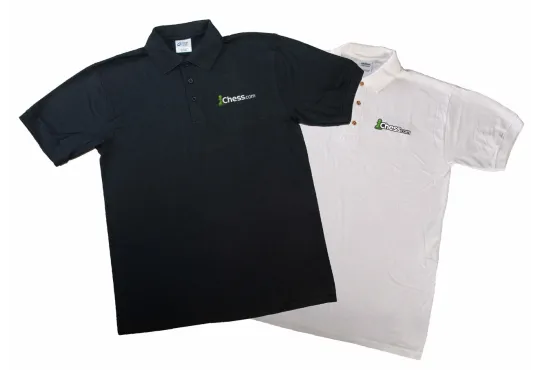 Chess.com Polo Shirt - Available in Black or White