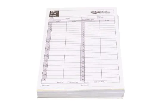ChessKid.com Carbonless Copy Score Sheets - 100 Sheets