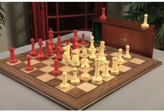 The Large Classical Staunton Series Chess Set, Box, & Board Combination