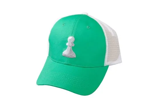 Chess.com Trucker Hat - Green & White