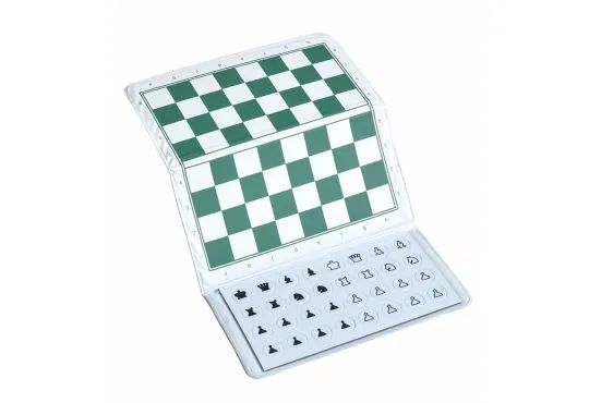 US Chess Giant Checkbook Magnetic Travel Chess Set - 12" x 12" Board