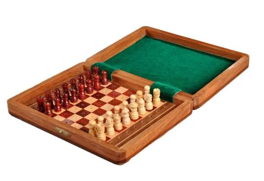 PEG WOODEN Travel Chess Set - 8" x 6"