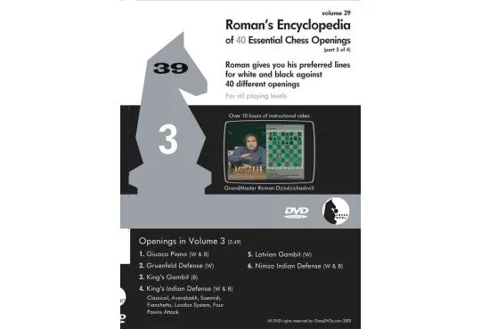 E-DVD ROMAN'S LAB - VOLUME 39 - Encyclopedia of Chess Openings - PART 3