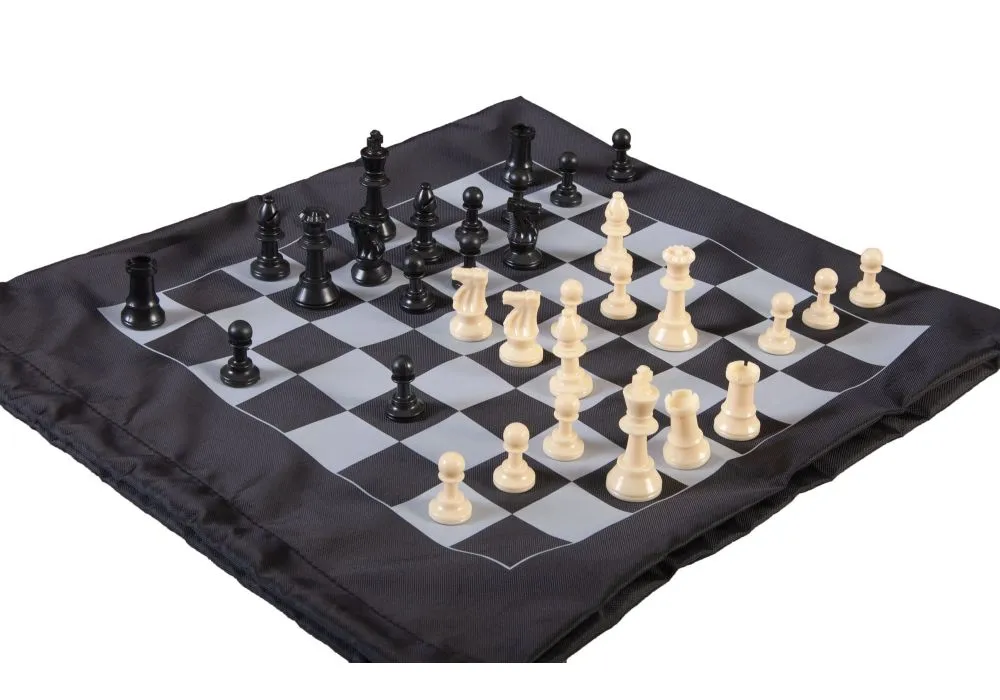 WE Games Best Value Tournament Chess Set - 20 in. Vinyl Board, Staunton pcs  