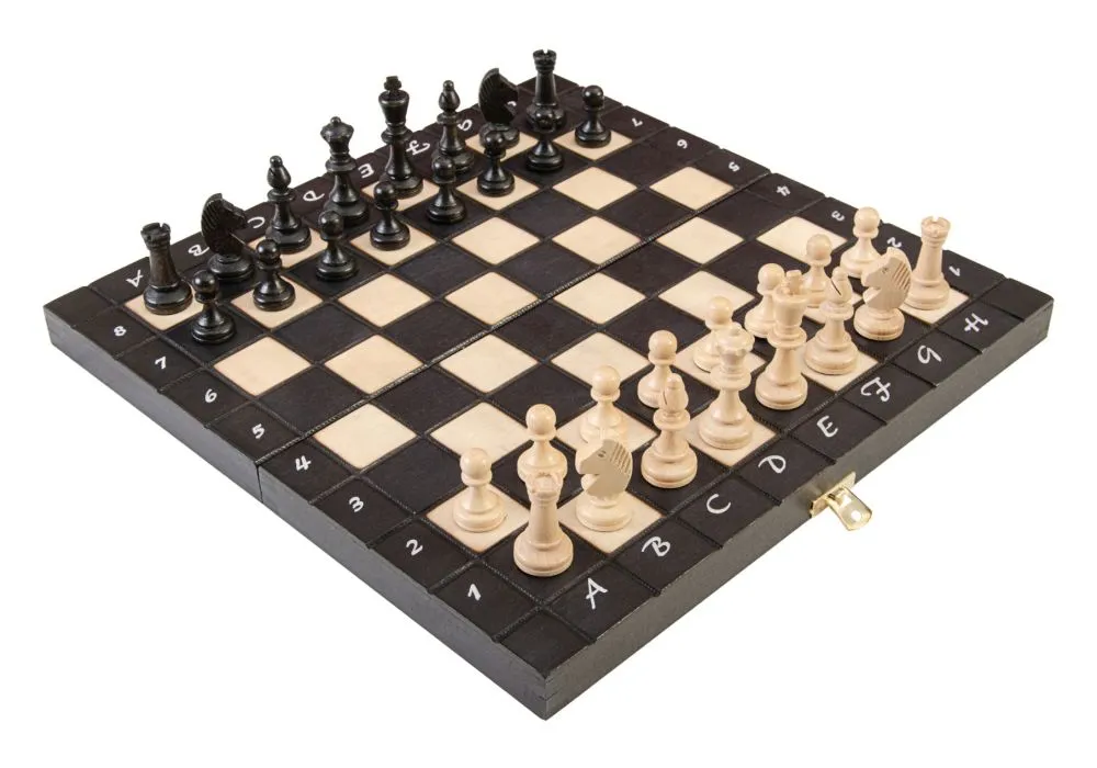 WE Games Best Value Tournament Chess Set, Black Board, Pieces, Bag