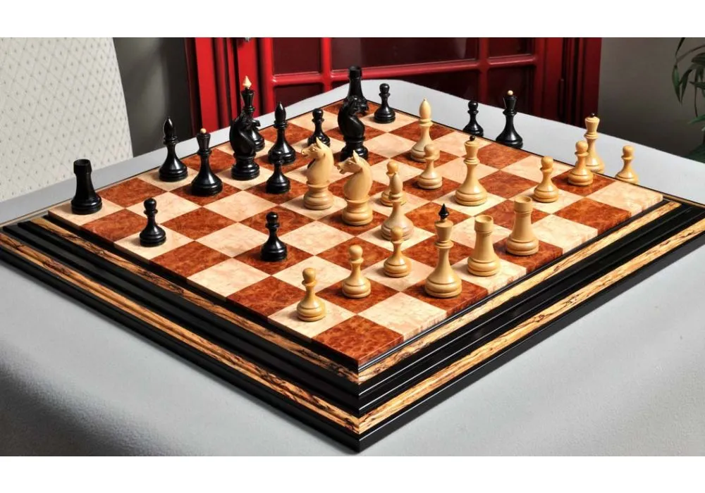 Deluxe Chess Board with Storage Drawers – Camphor Wood 19 in.