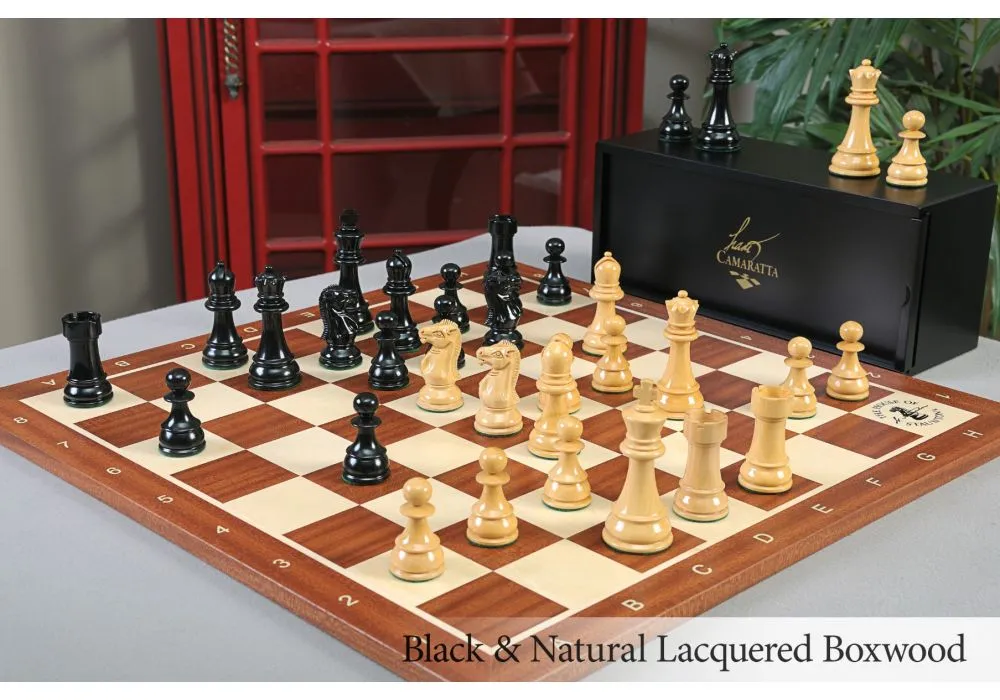 WE Games Best Value Tournament Chess Set, Black Board, Pieces, Bag