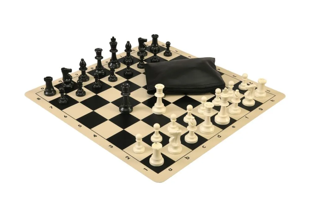 The House of Staunton Analysis Chess Set Combo (Black) Plastic