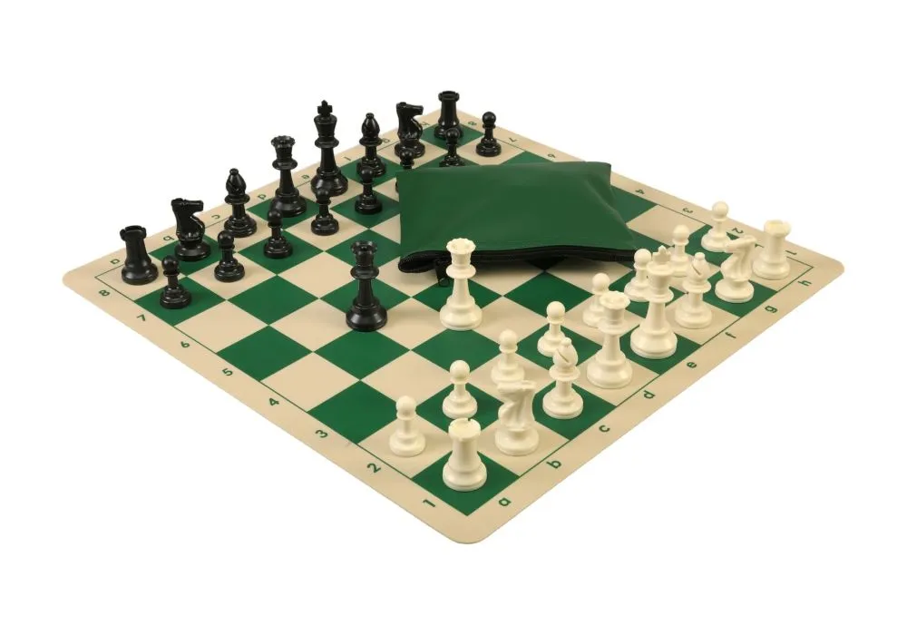 Staunton Triple Weighted Chess Pieces – Full Set 34 Black & White - 4  Queens